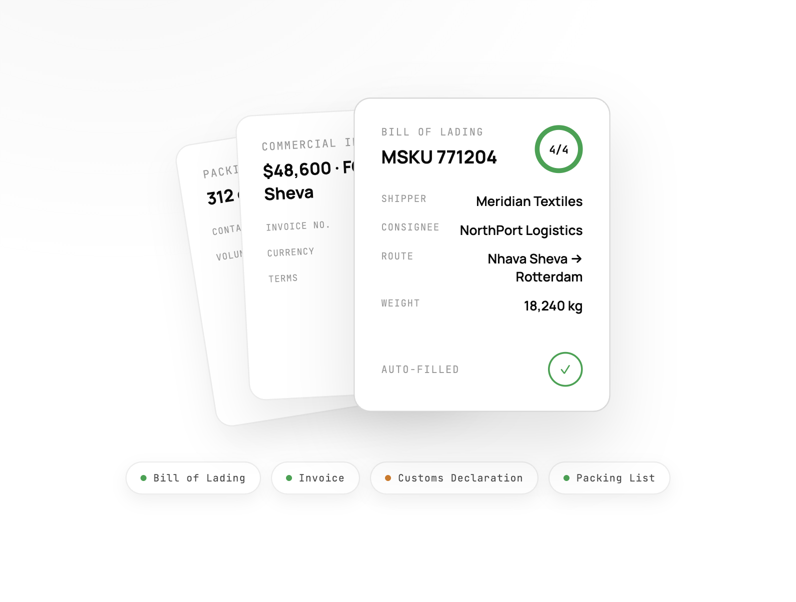 Document generation view